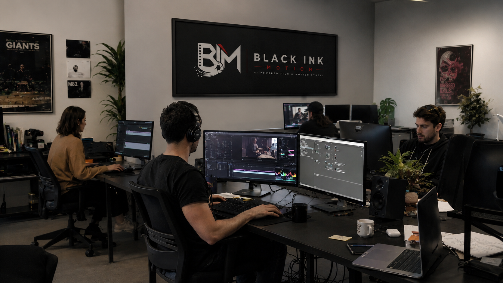 Black Ink Motion AI video production studio team